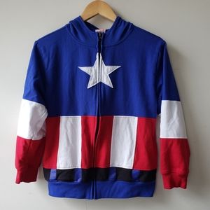 Captain America zip up jacket costume